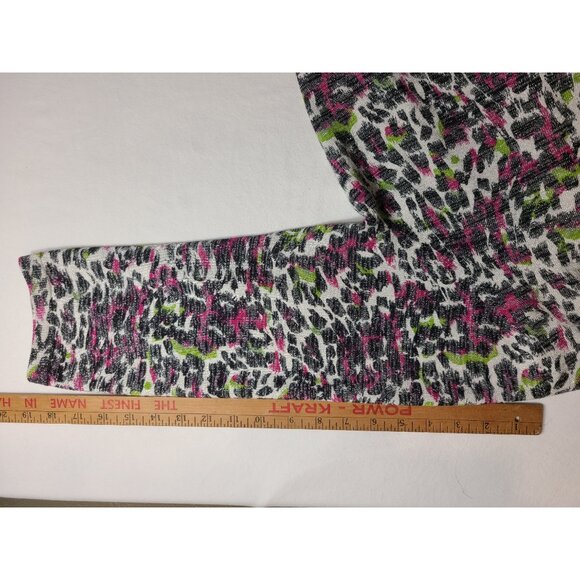 A la carte WOmens Cardigan Multicolor White Purple Green Size XL A440 - Picture 8 of 8